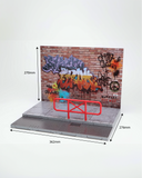 【FEXT SYSTEM X LMM X GRAPE FIGURE WORKSHOP】1:12 "STREET SCENE" DIORAMA -SET F 塗鴉墻 Graffiti Wall